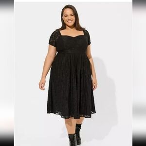 Betsey Johnson Torrid Black Skull Lace Dress